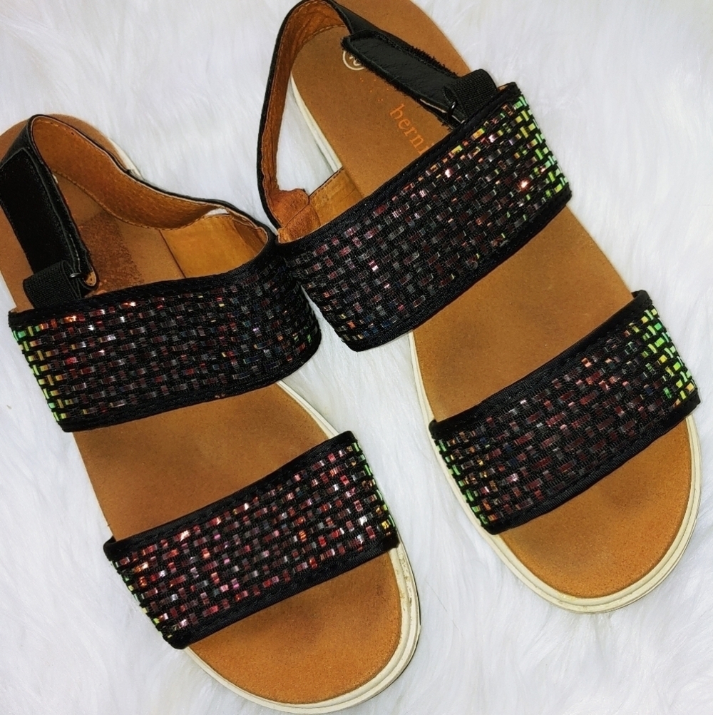 Bernie Mev. Metalic Cork Sandal 9.5